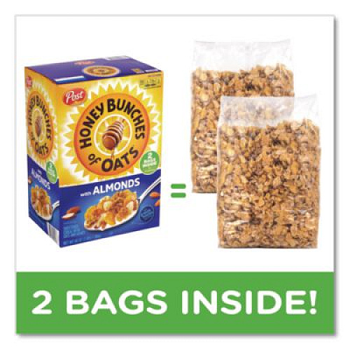 Post Honey Bunches of Oats with Almonds, 2 Bags/Box, 48 oz Box (22002622)