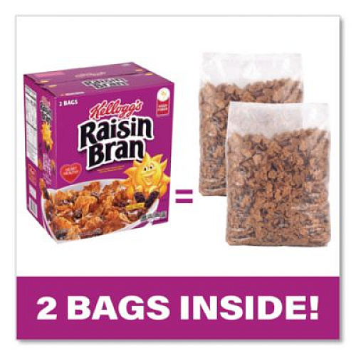 Kellogg's Raisin Bran Cereal, 2 Bags/Box, 76.5 oz Box (22002624)
