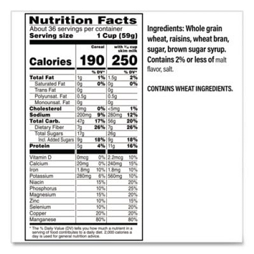 Kellogg's Raisin Bran Cereal, 2 Bags/Box, 76.5 oz Box (22002624)