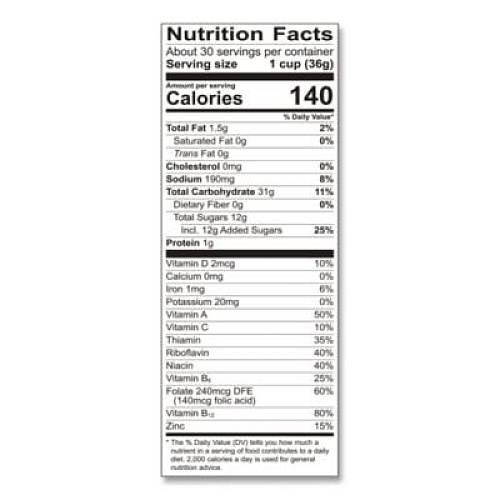Post Fruity Pebbles Crispy Rice Cereal, 2 Bags/Box, 38 oz Box (22002627)