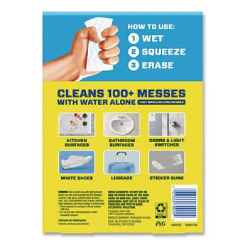 Mr. Clean Magic Eraser, 2.3 x 4.6, 1" Thick, White, 6/Pack, 6 Packs/Carton (79009)