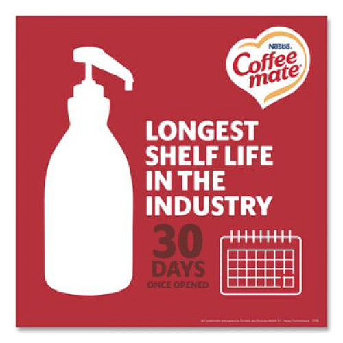 Coffee mate Liquid Creamer Pump Bottle, Peppermint Mocha, 1.5 L Pump Bottle, 2/Carton (29600CT)