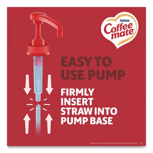 Coffee mate Liquid Creamer Pump Bottle, Peppermint Mocha, 1.5 L Pump Bottle, 2/Carton (29600CT)