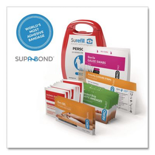 SUREFILL Personal First Aid Kit, 41 Pieces, Plastic Case (AKP01)