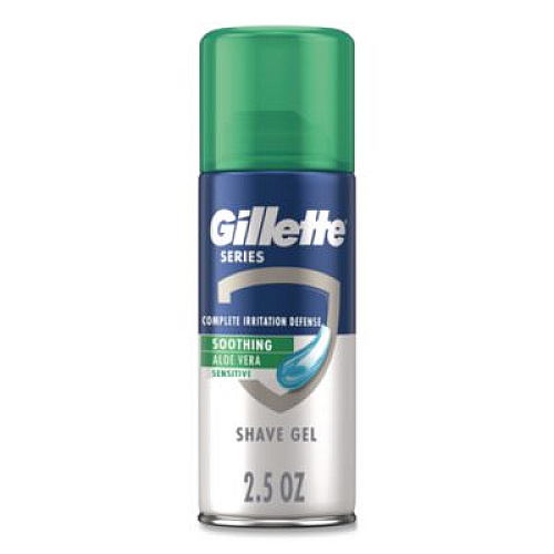 Gillette Soothing Shave Gel, 2.5 oz Can, 24/Carton (33092)