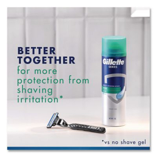 Gillette Soothing Shave Gel, 2.5 oz Can, 24/Carton (33092)