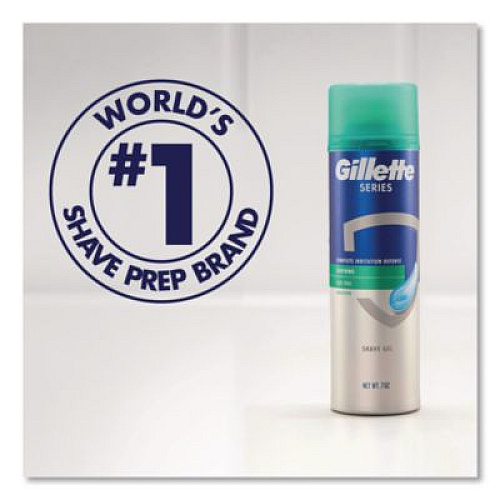 Gillette Soothing Shave Gel, 2.5 oz Can, 24/Carton (33092)