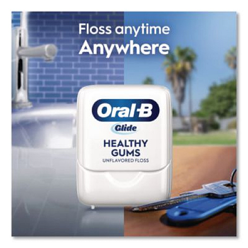 Oral-B Glide Healthy Gums Unflavored Dental Floss, Unscented, 48/Carton (46952)