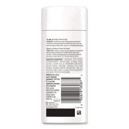 Pantene Pro V Daily Moisture Renewal Conditioner, Unscented, 3.38 oz, 24/Carton (18087)
