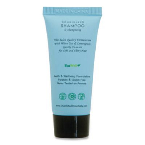 Diversified Hospitality Solutions H2O Therapy Shampoo Single Use, White Tea and Lemongrass Scent, 0.85 oz Tube, 300/Carton (007057)