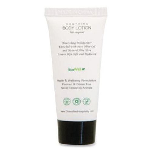 Diversified Hospitality Solutions H2O Therapy Single Use Body Lotion, 0.85 oz Tube, White Tea and Lemongrass Scent, 300/Carton (007071)