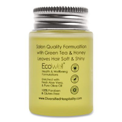 Diversified Hospitality Solutions Terra Pure Shampoo Jam Jar, Green Tea Lemongrass Scent, 1 oz Jar, 300/Carton (007460)