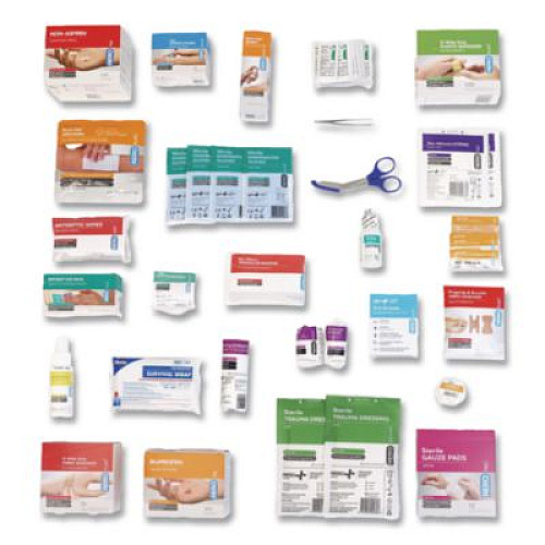 SUREFILL 80 Series Class A 2-Shelf First Aid Cabinet - Meds, 80 Person, 479 Pieces, Metal Case (SF80AMT)
