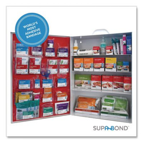 SUREFILL 150 Series Class B 4-Shelf First Aid Cabinet - Meds, 150 Person, 855 Pieces, Metal Case (SF150BMT)