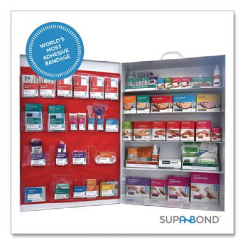 SUREFILL 200 Series Class B 5-Shelf First Aid Cabinet - Meds, 200 Person, 1,183 Pieces, Metal Case (SF200BMT)