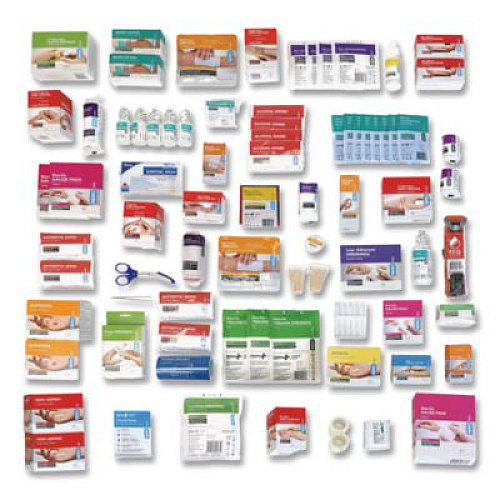 SUREFILL 200 Series Class B 5-Shelf First Aid Cabinet - Meds, 200 Person, 1,183 Pieces, Metal Case (SF200BMT)