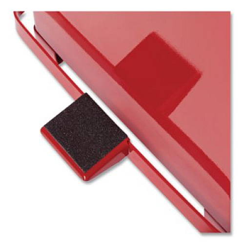 Rubbermaid Commercial Defenders Heavy-Duty Steel Step Can, 6.5 gal, Steel, Red (ST12EPLRD)