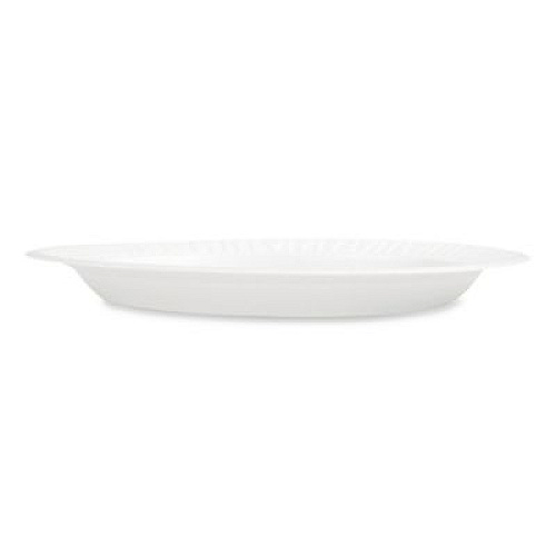 Plastifar Foam Dinnerware, Plate, 9" dia, Poly Bag, White, 125/Sleeve, 4 Sleeves/Pack (12040)