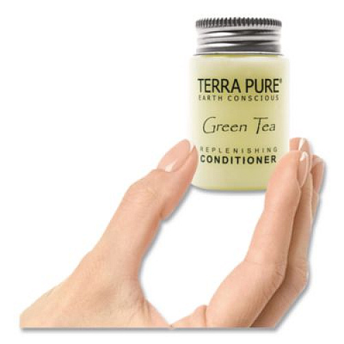 Diversified Hospitality Solutions Terra Pure Conditioner Jam Jar, Green Tea Lemongrass Scent, 1 oz Jar, 300/Carton (007477)