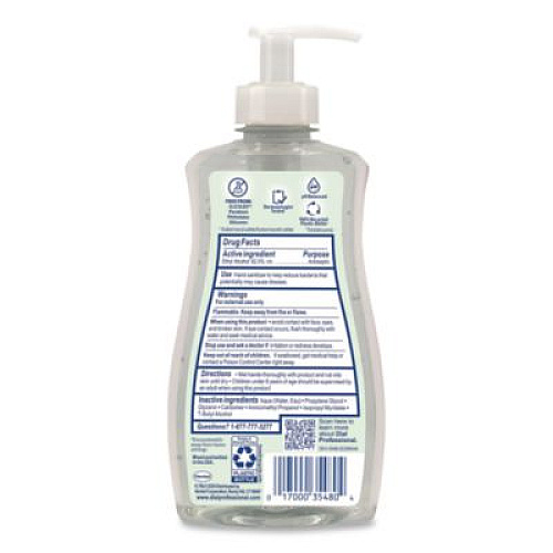 Dial Professional Gel Antibacterial Hand Sanitizer, 11 oz Pump Bottle, Fragrance-Free (35482EA)