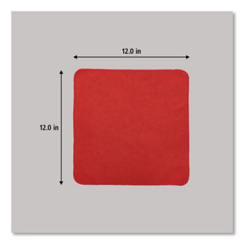Rubbermaid Commercial Microfiber Cleaning Cloths, 12 x 12, Red, 24/Pack (1820577)
