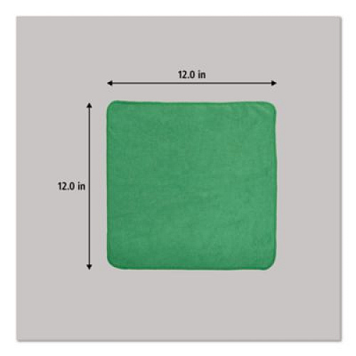 Rubbermaid Commercial Microfiber Cleaning Cloths, 12 x 12, Green, 24/Pack (1820578)