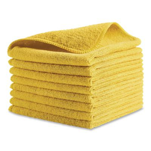 Rubbermaid Commercial Light Commercial Microfiber Cleaning Cloths, 12 x 12, Yellow, 24/Pack (1820580)
