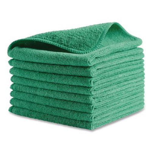 Rubbermaid Commercial Microfiber Cleaning Cloths, 16 x 16, Green, 24/Pack (1820582)