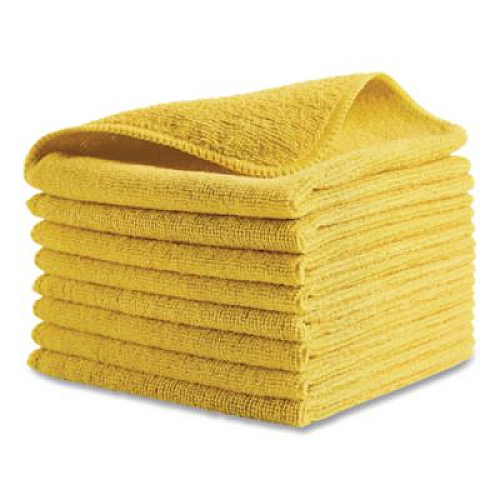 Rubbermaid Commercial Microfiber Cleaning Cloths, 16 x 16, Yellow, 24/Pack (1820584)