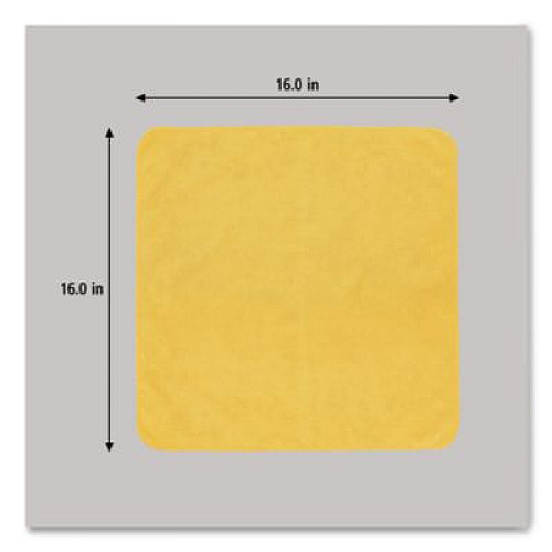 Rubbermaid Commercial Microfiber Cleaning Cloths, 16 x 16, Yellow, 24/Pack (1820584)