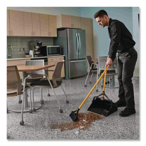Rubbermaid Commercial Maximizer Wet/Dry Debris Pan, 16.88w x 29h, Plastic, Yellow/Black (2018806)