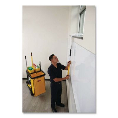 Rubbermaid Commercial HYGEN HYGEN Quick-Connect Extension Handle, 20" to 40", Yellow/Black (Q745)