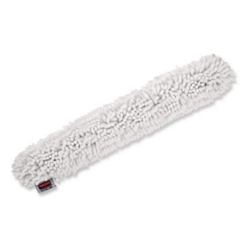 Rubbermaid Commercial HYGEN HYGEN Quick-Connect Microfiber Dusting Wand Sleeve, White, 6/Carton (Q853WHI)