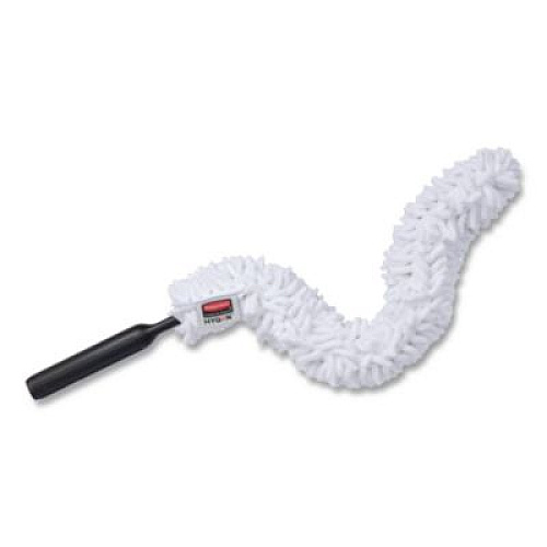 Rubbermaid Commercial HYGEN HYGEN Quick-Connect Microfiber Dusting Wand Sleeve, White, 6/Carton (Q853WHI)