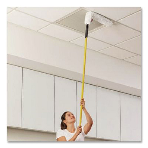 Rubbermaid Commercial HYGEN HYGEN Quick-Connect Microfiber Dusting Wand Sleeve, White, 6/Carton (Q853WHI)