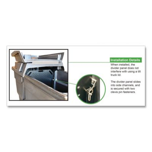 Rubbermaid Commercial Divider for Standard Duty Tilt Truck, 28 x 2 x 40, Black (A240857)