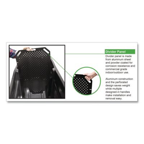 Rubbermaid Commercial Divider for Standard Duty Tilt Truck, 28 x 2 x 40, Black (A240857)