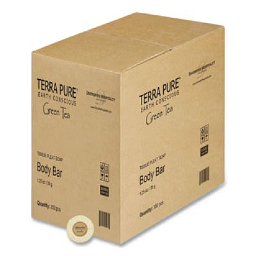 Diversified Hospitality Solutions Terra Pure Cleansing Bar, Green Tea Lemongrass, 1.25 oz, 350/Carton (002058)