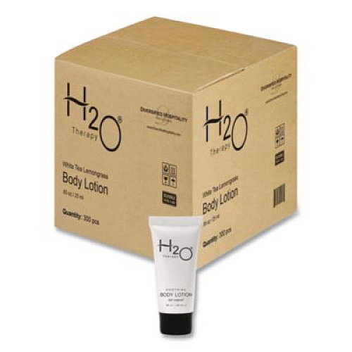 Diversified Hospitality Solutions H2O Therapy Single Use Body Lotion, 0.85 oz Tube, White Tea and Lemongrass Scent, 300/Carton (007071)
