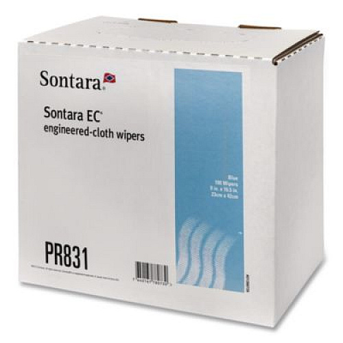 HOSPECO Sontara EC Wipers, 16.5 x 9, Blue, Interfold Dispenser Box, 100 Wipers/Box, 8 Boxes/Carton (PR831)