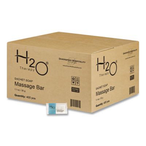 Diversified Hospitality Solutions H2O Therapy Soaps, White Tea and Lemongrass Scent, 1.1 oz Bar, 400/Carton (007095)