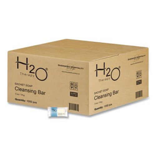 Diversified Hospitality Solutions H2O Therapy Soaps, White Tea and Lemongrass Scent, 0.5 oz Bar, 1,000/Carton (007101)