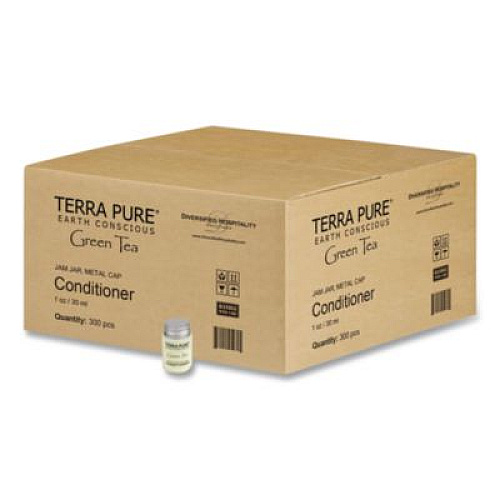 Diversified Hospitality Solutions Terra Pure Conditioner Jam Jar, Green Tea Lemongrass Scent, 1 oz Jar, 300/Carton (007477)