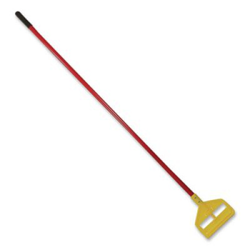 Rubbermaid Commercial Invader Fiberglass Side-Gate Wet-Mop Handle, 60", Red/Yellow (H146RED)