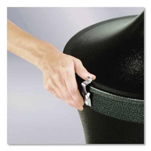 Rubbermaid Commercial Aladdin Smokers' Station, Round, Steel, 4.5 gal, 16 dia x 38.75, Charcoal (R1639EHGR)