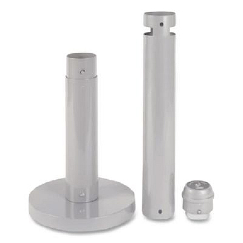 Rubbermaid Commercial Smoker's Pole, Round, Steel, 0.9 gal, 4 dia x 41h, Silver (R1SM)