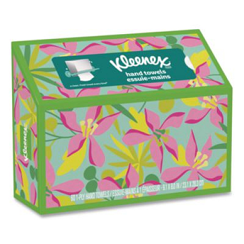Kleenex Hand Towels in a POP-UP* Box, 1-Ply, 6.8 x 9, White, 60/Box, 6 Boxes/Carton (38586CT)