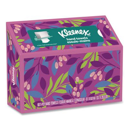 Kleenex Hand Towels in a POP-UP* Box, 1-Ply, 6.8 x 9, White, 60/Box, 6 Boxes/Carton (38586CT)