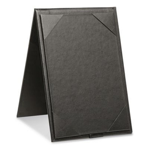 Excello Global Products Table-Top Menu Holder, For 4 x 6 Insert, 4.6 x 6.7 Holder, Black (SPLSMENU4X6A)