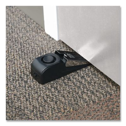 Excello Global Products Hotel Doorstop Alarm, Wedge, Black/Silver (SPLSTRVL0004)